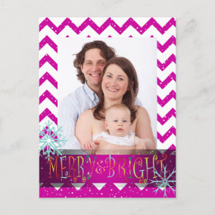 Cartes Pour Fêtes Annuelles PixDezines DIY colors/chevron photo template card