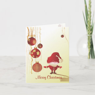 Cartes Pour Fêtes Annuelles PixDezines Little Père Noël+Oranments de Noël