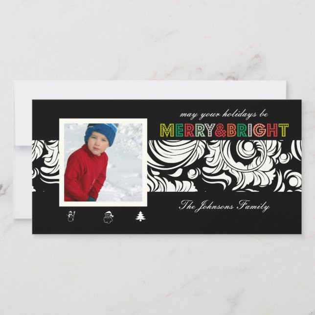 Cartes Pour Fêtes Annuelles PixDezines quills motif, noël (Devant)