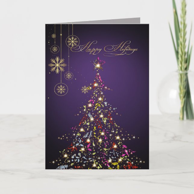 Cartes Pour Fêtes Annuelles PixDezines Sparkling Christmas Tree|do-it-yourself (Devant)
