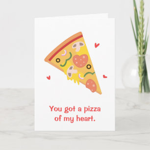 Cartes Pour Fêtes Annuelles Pizza mignonne de mon humour d'amour de calembour