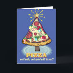 Cartes Pour Fêtes Annuelles Pizza restaurant italien traiteur Christmas Holida<br><div class="desc">Cette carte culinaire de vacances comprend une pizza sapin de Noël,  la carte parfaite pour une pizza ou un restaurant italien,  une entreprise de restauration ou d'autres pros culinaires,  vous pouvez personnaliser le texte et ajouter votre logo.</div>