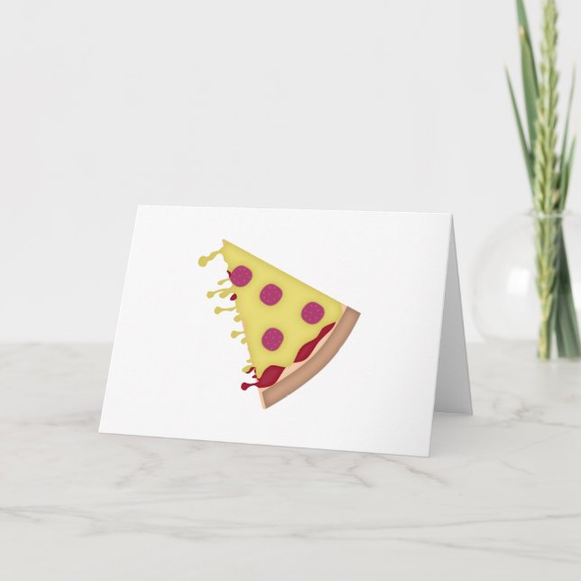 Cartes Pour Fêtes Annuelles Pizza Slices (Devant)