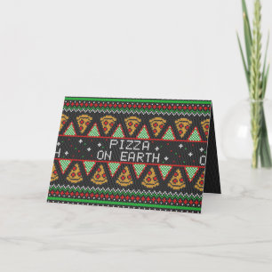 Cartes Pour Fêtes Annuelles Pizza Ugly Christmas Sweat
