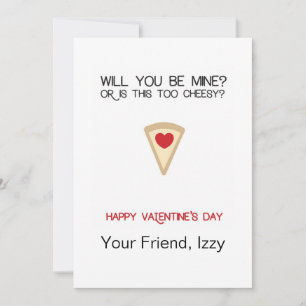 Cartes Pour Fêtes Annuelles Pizza Valentine personnalisable