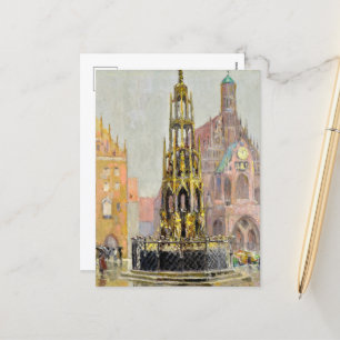 Cartes Pour Fêtes Annuelles Place du Marché, Nuremberg, 1928 par Grant Wood