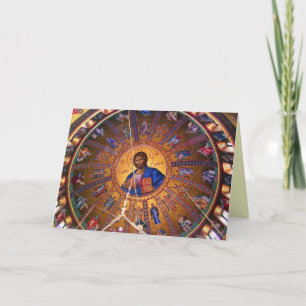 Cartes Pour Fêtes Annuelles Plafond orthodoxe grec - beauté de Noël