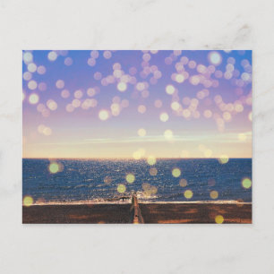 Cartes Pour Fêtes Annuelles Plage de Brighton avec lumières