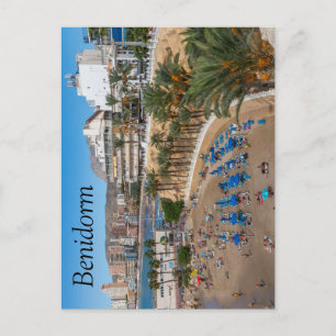 Cartes Pour Fêtes Annuelles Plage de Del Malpas, Benidorm, Costa Blanca, Espag