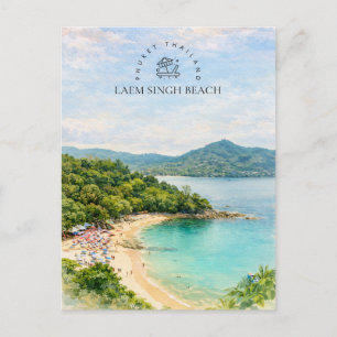 Cartes Pour Fêtes Annuelles Plage de Laem Singh Phuket Thaïlande Cadeau aqua