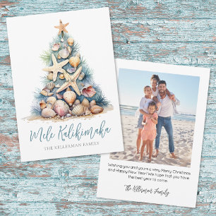 Cartes Pour Fêtes Annuelles Plage de l'Arbre de Noël Mele Kalikimaka