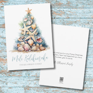 Cartes Pour Fêtes Annuelles Plage de l'Arbre de Noël Mele Kalikimaka