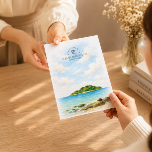 Cartes Pour Fêtes Annuelles Plage de l'île de Jeju – Coréen   Voyage à l'aquar