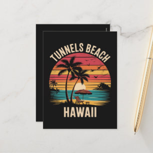 Cartes Pour Fêtes Annuelles Plage de Tunnels Hawaii Vacances en Famille Été Co
