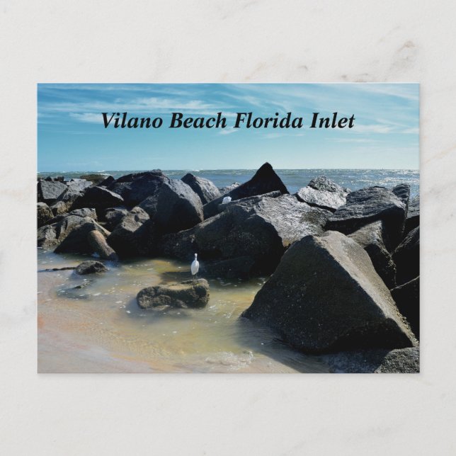 Cartes Pour Fêtes Annuelles Plage de Vilano, crique de Floride (Devant)