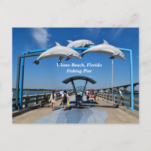 Cartes Pour Fêtes Annuelles Plage de Vilano Floride jetée de pêche