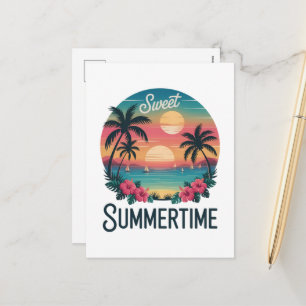 Cartes Pour Fêtes Annuelles Plage de voyage d'été