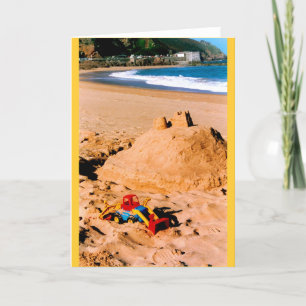 Cartes Pour Fêtes Annuelles Plage et château de sable