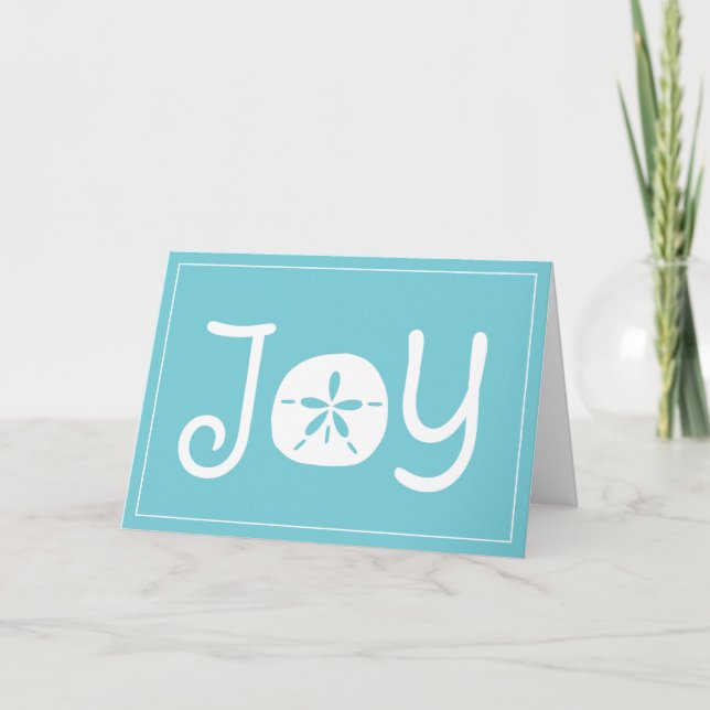 Cartes Pour Fêtes Annuelles Plage Noël Joyeux Dollar de sable (Devant)