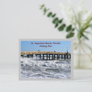 Cartes Pour Fêtes Annuelles Plage St Augustine Plage Floride Pêche quai