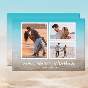 Cartes Pour Fêtes Annuelles Plage Tropical Noël Multi Photo