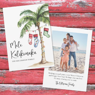 Cartes Pour Fêtes Annuelles Plage Tropicale Mele Kalikimaka Noël