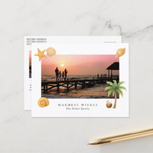 Cartes Pour Fêtes Annuelles Plage Warmest Warmest Photo Noël moderne