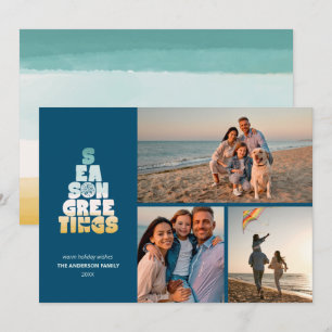 Cartes Pour Fêtes Annuelles Plages Mers Et Salutations