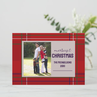 Cartes Pour Fêtes Annuelles Plaid de Noël le plus joyeux