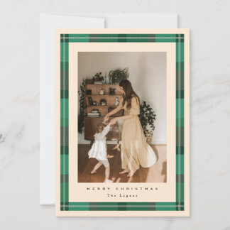 Cartes Pour Fêtes Annuelles Plaid Frame Holiday Card