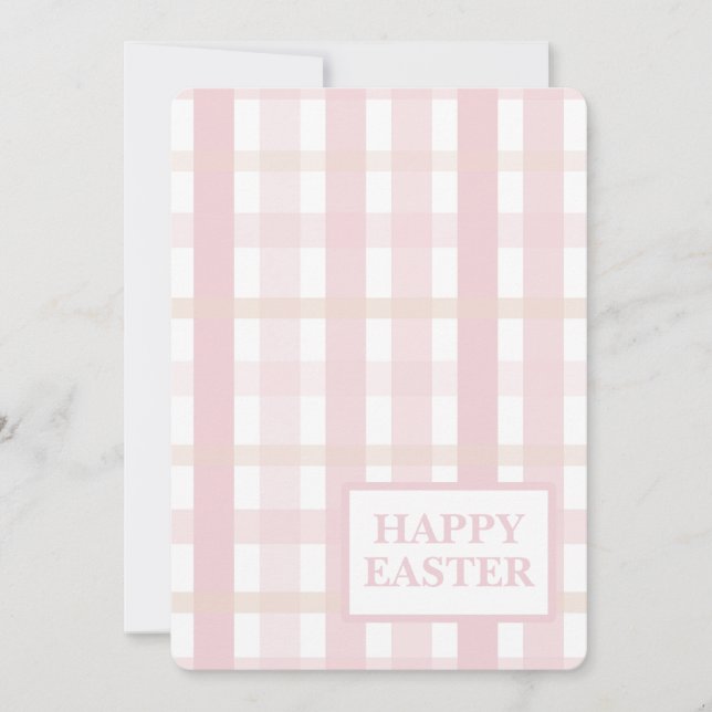 Cartes Pour Fêtes Annuelles Plaid Mix Rose (Devant)