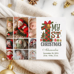 Cartes Pour Fêtes Annuelles  Plaid Rustique 9 Photo  Premier Noël