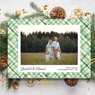 Cartes Pour Fêtes Annuelles Plaids à l'aquarelle amusants pour photos de Noël