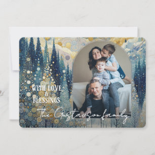Cartes Pour Fêtes Annuelles Plaisir personnalisé Colorful Abstrait Winter Wond