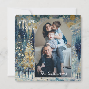 Cartes Pour Fêtes Annuelles Plaisir personnalisé Colorful Abstrait Winter Wond