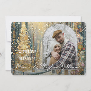 Cartes Pour Fêtes Annuelles Plaisir personnalisé Colorful Abstrait Winter Wond