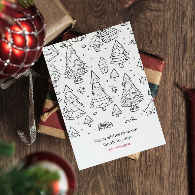 Cartes Pour Fêtes Annuelles Plan Coloriage De Noël (Créateur téléchargé)