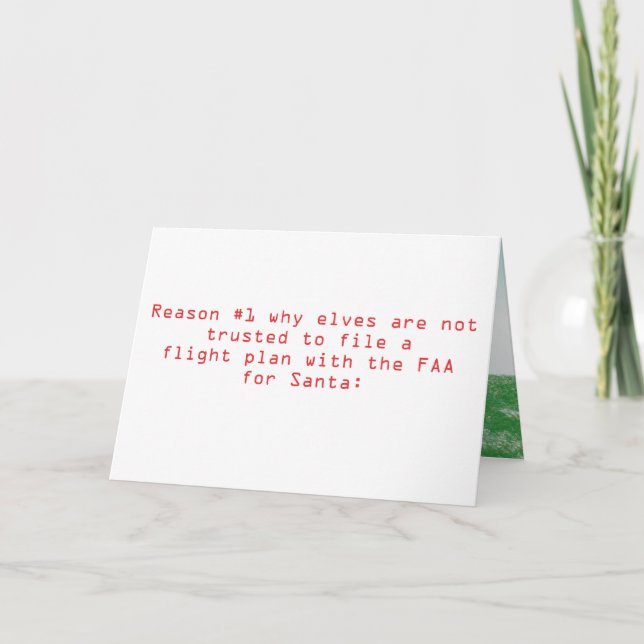 Cartes Pour Fêtes Annuelles Plan de vol de Père Noël (Devant)