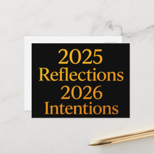 Cartes Pour Fêtes Annuelles Planificateur d'objectifs or 2026 pour intentions