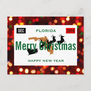 Cartes Pour Fêtes Annuelles Plaque de Noël Floride Personnaliser