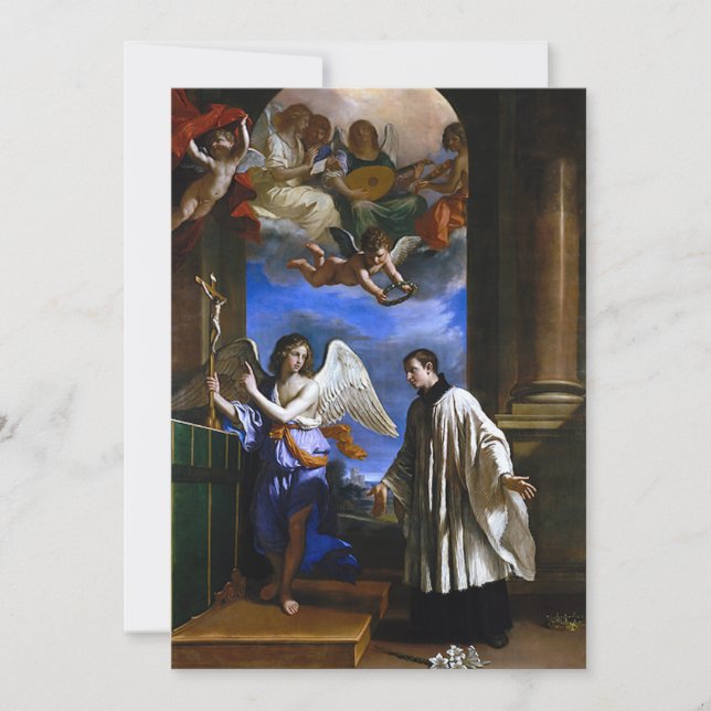 Cartes Pour Fêtes Annuelles Plaque Saint Aloysius de Gonzaga (Devant)