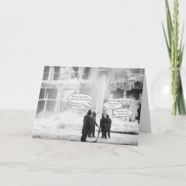 Cartes Pour Fêtes Annuelles Plate-forme de pompiers les halls (Devant)