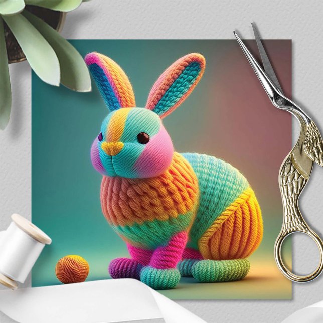 Cartes Pour Fêtes Annuelles Playful Cute Bunny Easter (Créateur téléchargé)