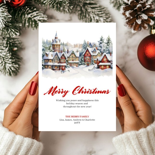 Cartes Pour Fêtes Annuelles Playful Festive Christmas Scene Greeting Card (Playful Festive Christmas Scene Greeting Card)