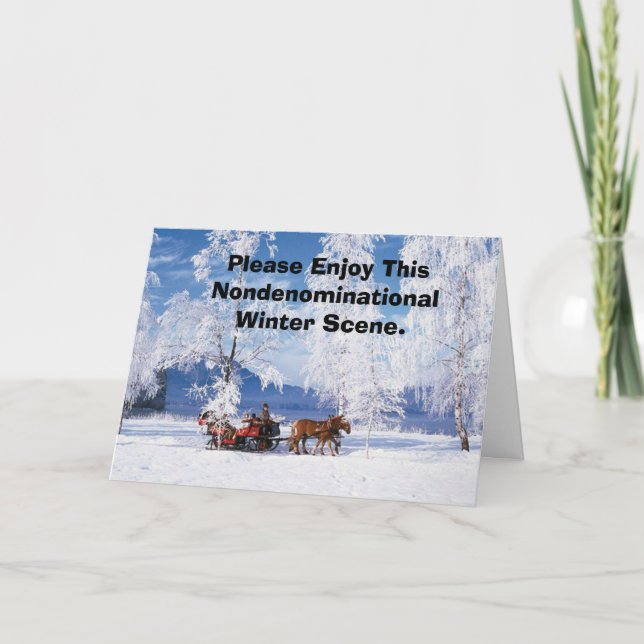 Cartes Pour Fêtes Annuelles Please Enjoy This Nondenominational Winter Scene. (Devant)