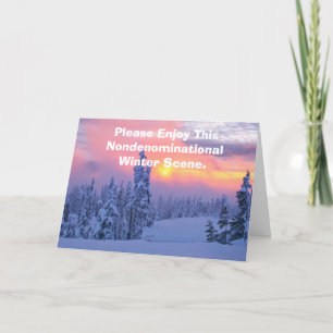 Cartes Pour Fêtes Annuelles Please Enjoy This Nondenominational Winter Scene.