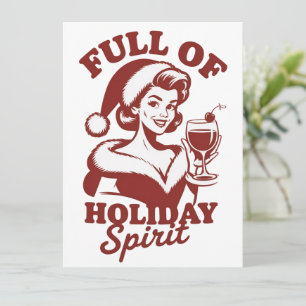 Cartes Pour Fêtes Annuelles Plein d'esprit de vacances Vin Noël Snarky Christm