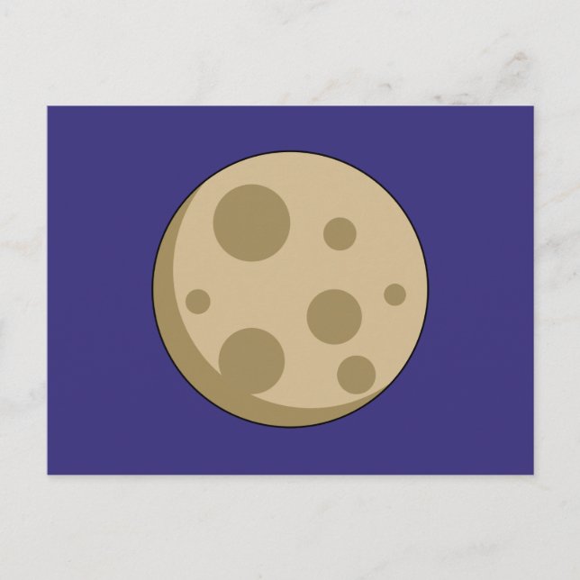 Cartes Pour Fêtes Annuelles Pleine lune (Devant)