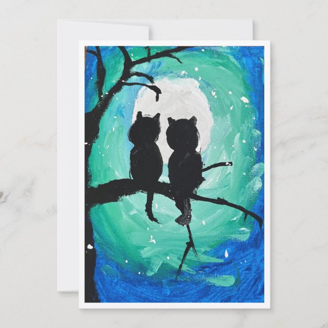 Cartes Pour Fêtes Annuelles Pleine lune (Devant)