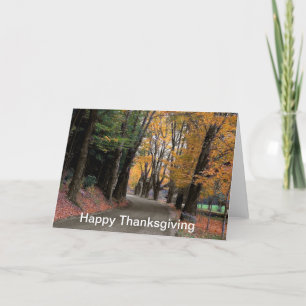 Cartes Pour Fêtes Annuelles Plier dans la Buffalo Road Thanksgiving Card
